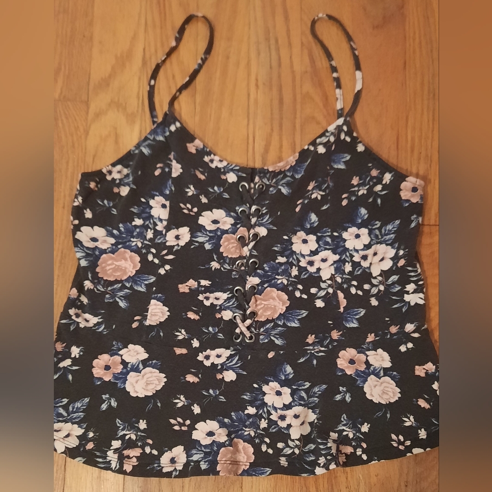 American Eagle floral spaghetti strap top